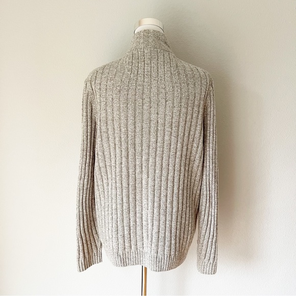 Tasso Elba M Knit Zip Up Wool Cardigan Sweater Size M - Picture 2 of 4